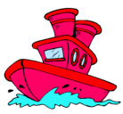 Dibujo Barco en el mar pintado por prinsesa