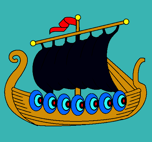 Dibujo Barco vikingo pintado por Jairito