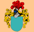Dibujo Escudo de armas y casco pintado por javiertxu