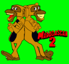 Dibujo Madagascar 2 Manson y Phil 2 pintado por mico