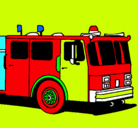 Dibujo Camión de bomberos pintado por lluchferrera