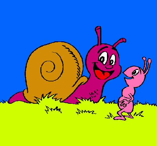 Caracol y hormiguita