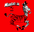 Dibujo Madagascar 2 Marty pintado por mileivi
