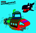 Dibujo Imaginext 3 pintado por taichi