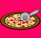 Dibujo Pizza pintado por pizzas