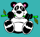 Dibujo Oso panda pintado por fashionitza