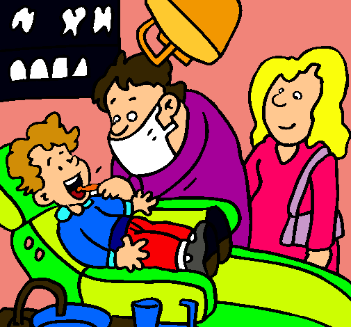 Niño en el dentista