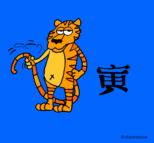 Dibujo Tigre pintado por ylenia