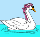 Dibujo Cisne con flores pintado por patyfer