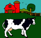 Dibujo Vaca pasturando pintado por mualkis