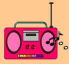 Dibujo Radio cassette 2 pintado por victoria1234