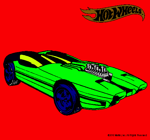 Dibujo Hot Wheels 2 pintado por ylenia