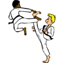 Dibujo Kárate pintado por karate
