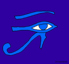 Dibujo Ojo Horus pintado por mermar