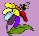 Dibujo Margarita con abeja pintado por nbgfyeg8yg8g