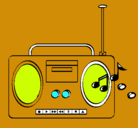 Dibujo Radio cassette 2 pintado por vitor