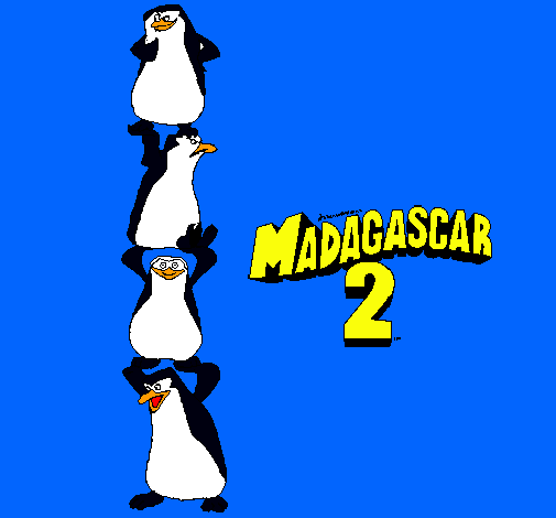 Dibujo Madagascar 2 Pingüinos pintado por bentenison