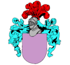 Dibujo Escudo de armas y casco pintado por adrian7