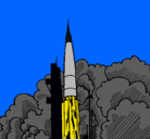 Dibujo Lanzamiento cohete pintado por pppaaabbblll