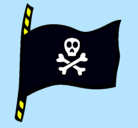 Dibujo Bandera pirata pintado por adiliana