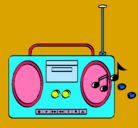 Dibujo Radio cassette 2 pintado por stcs