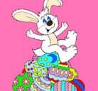 Dibujo Conejo de Pascua pintado por chch