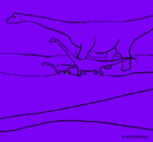 Dibujo Familia de Braquiosaurios pintado por ZIUROMERO