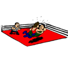 Dibujo Lucha en el ring pintado por siul1