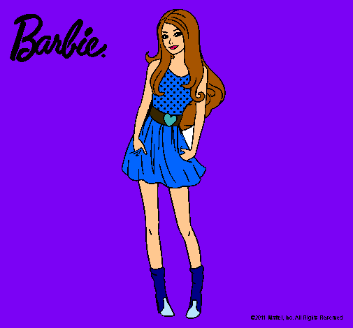 Dibujo Barbie veraniega pintado por nirma23