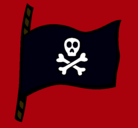 Dibujo Bandera pirata pintado por 2xtreme