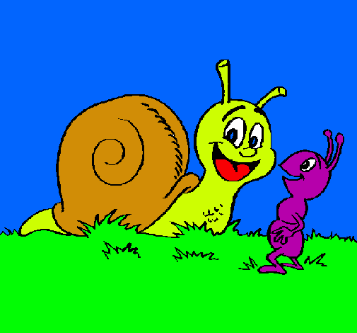 Caracol y hormiguita