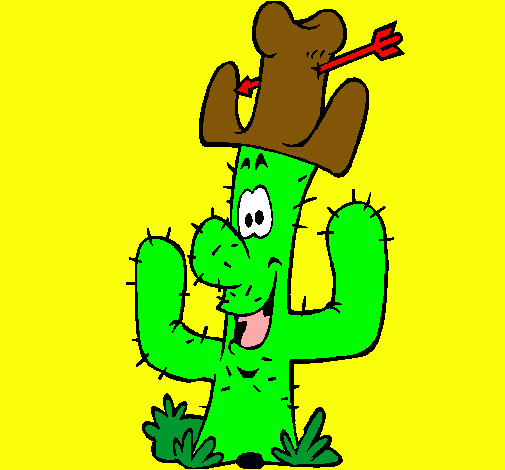 Cactus con sombrero