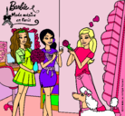 Dibujo Barbie de compras con sus amigas pintado por dianis-jb