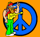 Dibujo Músico hippy pintado por Marcelino