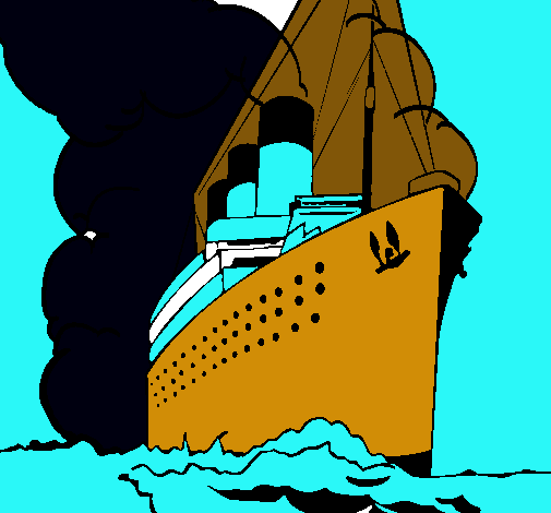 Dibujo Barco de vapor pintado por tincho