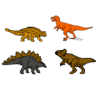 Dibujo Dinosaurios de tierra pintado por yara