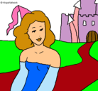 Dibujo Princesa y castillo pintado por jgytuhy