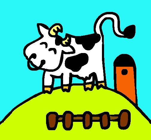 Dibujo Vaca feliz pintado por alejaca