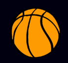Dibujo Pelota de básquet pintado por basquet