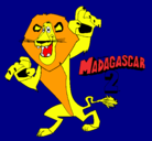 Dibujo Madagascar 2 Alex pintado por allex