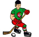 Dibujo Jugador de hockey sobre hielo pintado por mimini