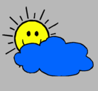 Dibujo Sol y nube pintado por jhbb