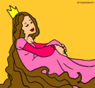 Dibujo Princesa relajada pintado por miley7303
