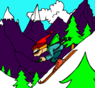Dibujo Esquiador pintado por 2002