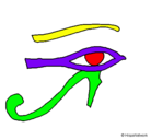 Dibujo Ojo Horus pintado por trueno