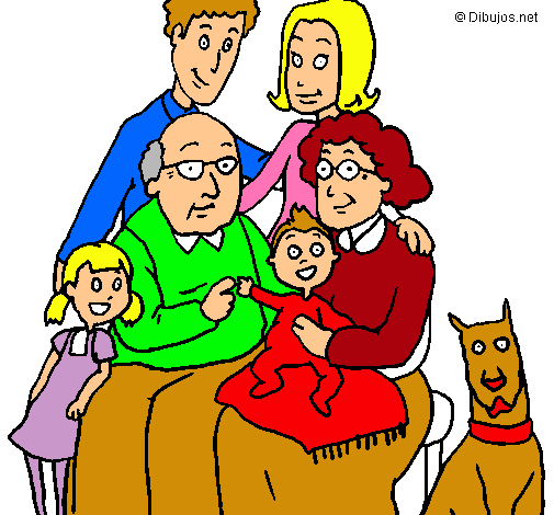 Dibujo Familia pintado por tincho