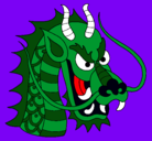 Dibujo Cabeza de dragón pintado por ylenia