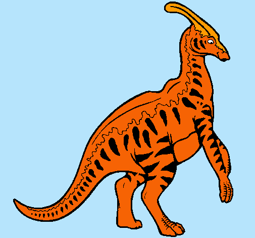 Parasaurolofus con rayas