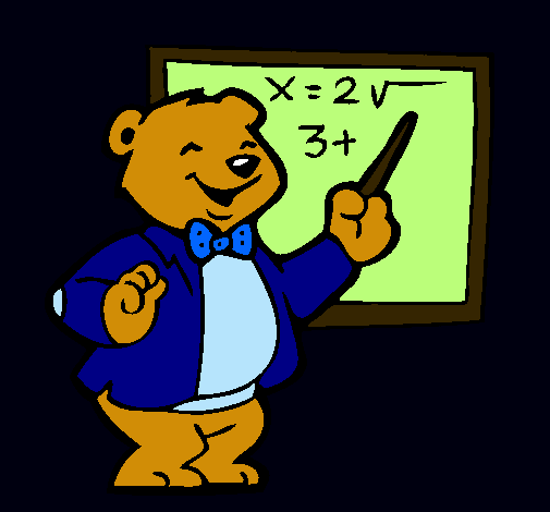 Dibujo Profesor oso pintado por lareina132