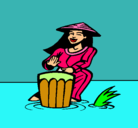 Dibujo Mujer tocando el bongó pintado por yuinoko